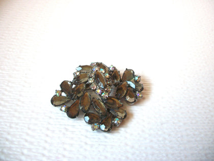 Vintage Prong Set Rhinestone Brooch Pin 102520