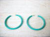 Susan Heavenly Turquoise Big Hoop Earrings, Acetate Earrings, Resin Earrings, Acrylic, Statement Earrings S14