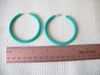 Susan Heavenly Turquoise Big Hoop Earrings, Acetate Earrings, Resin Earrings, Acrylic, Statement Earrings S14