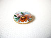 Vintage Hand Painted Glass Iris Flower Brooch Pin 102520