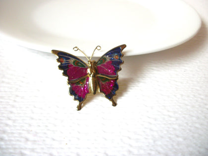 Vintage Colorful Butterfly Brooch  102520