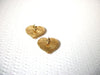 Vintage Gold Toned Rhinestone Heart Earrings 102520