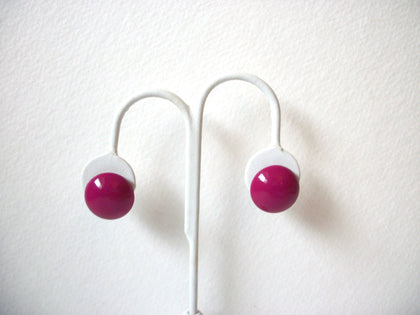 Retro Fuchsia Dome Earrings 102520