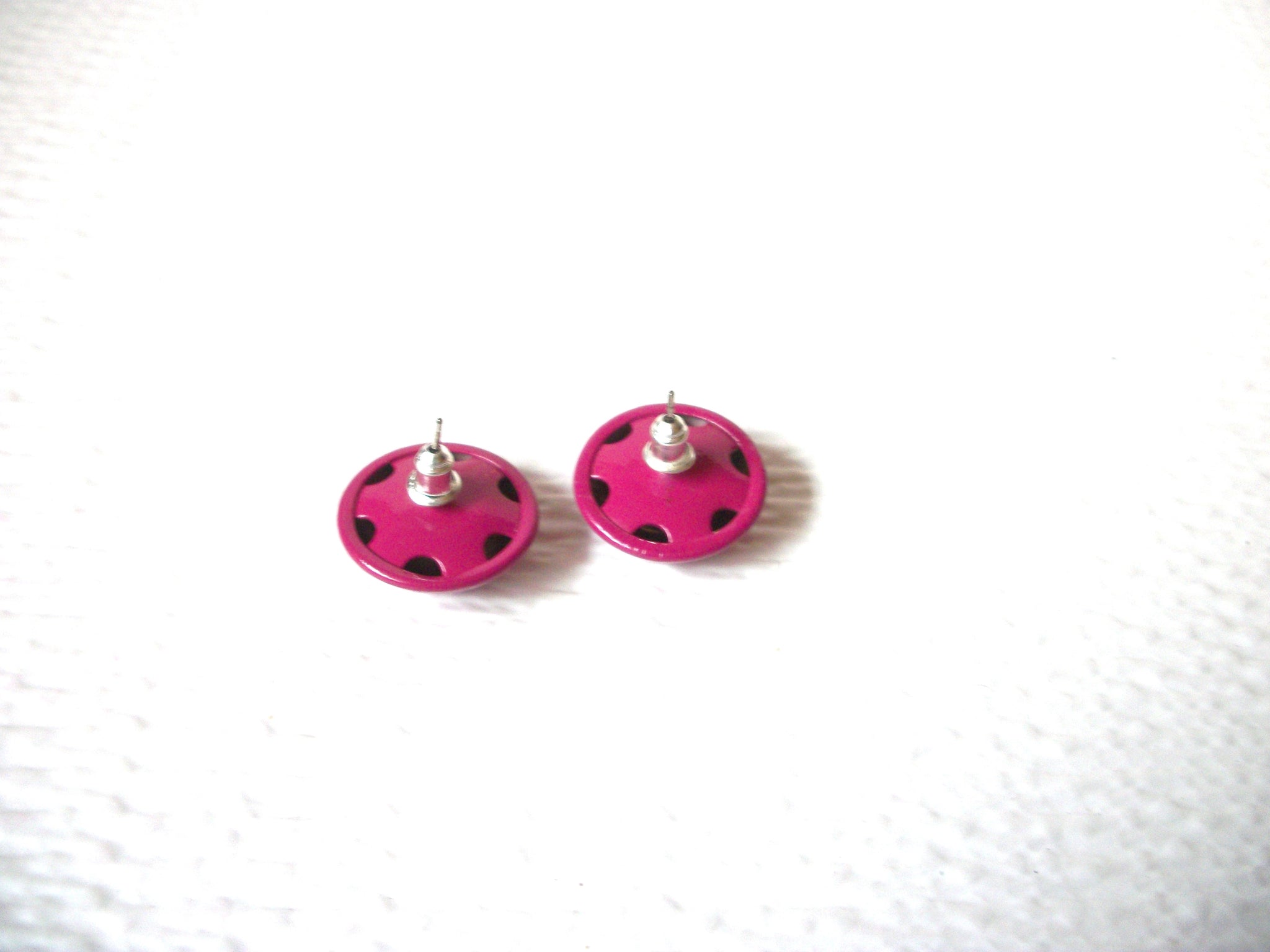 Retro Fuchsia Dome Earrings 102520