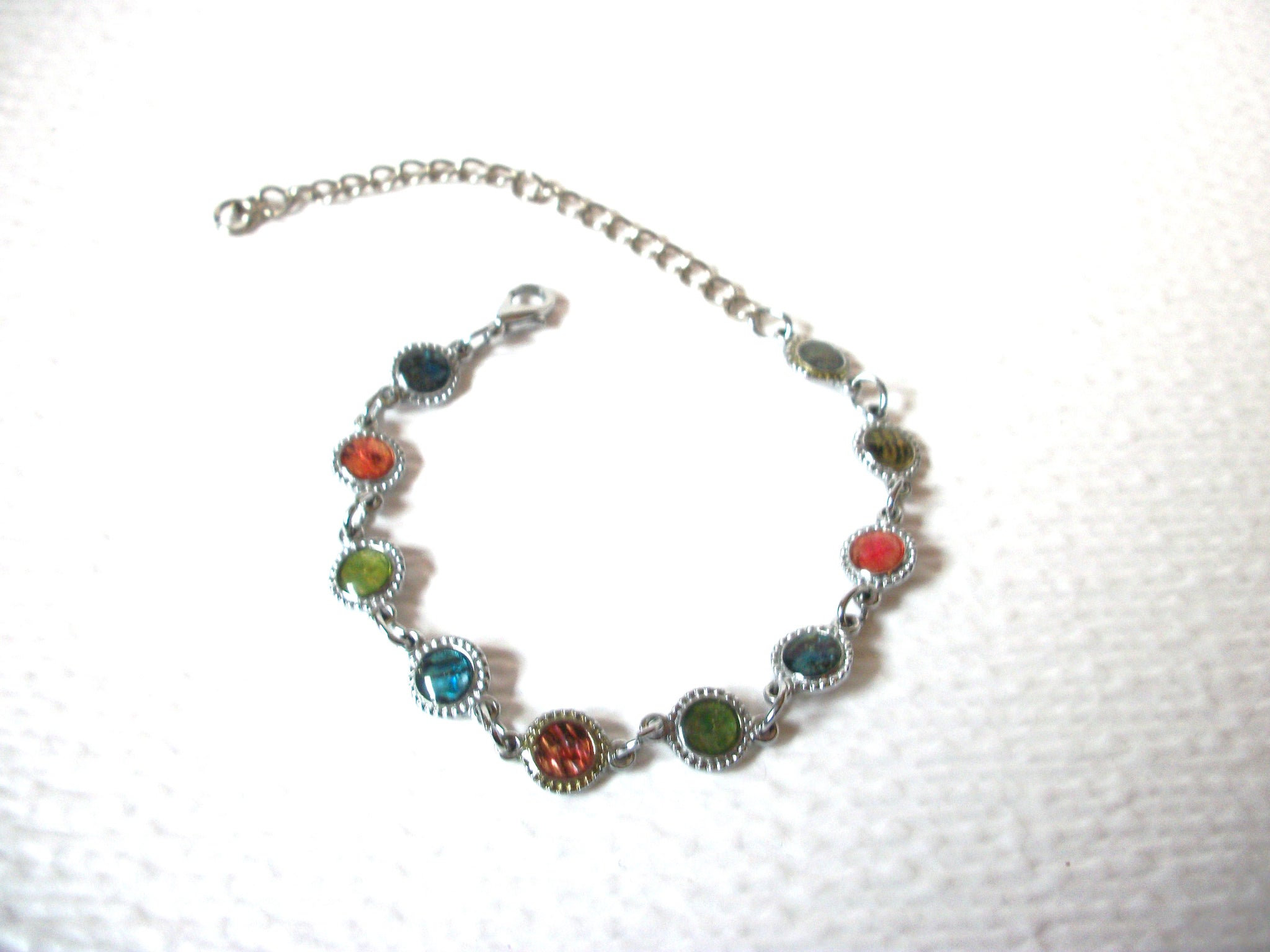 Vintage Colorful Paua Abalone Bracelet 102520