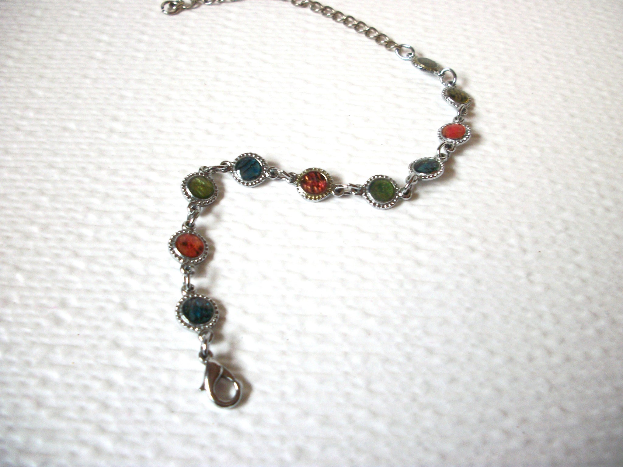 Vintage Colorful Paua Abalone Bracelet 102520