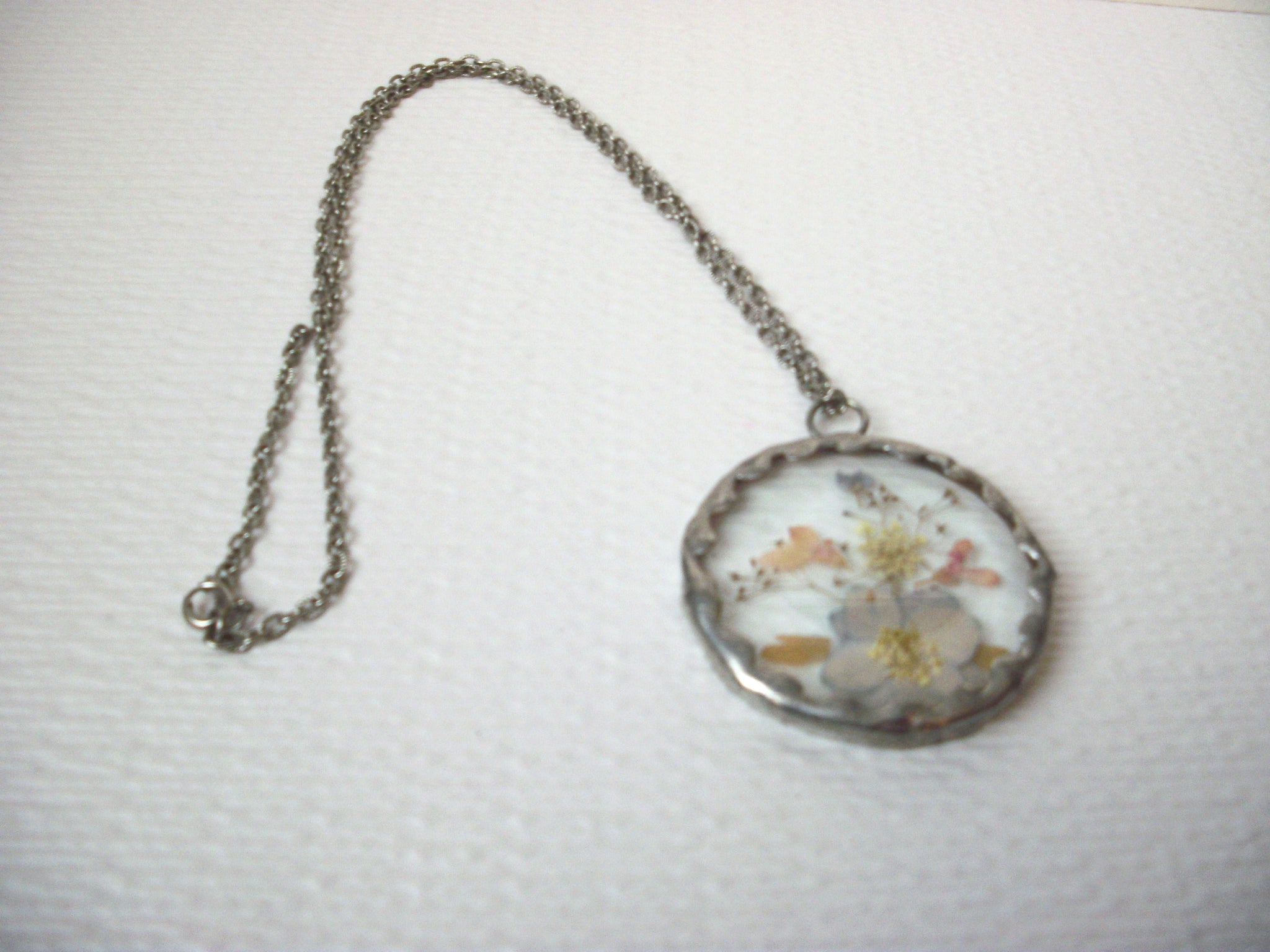 Vintage Pressed Flower Necklace 102520