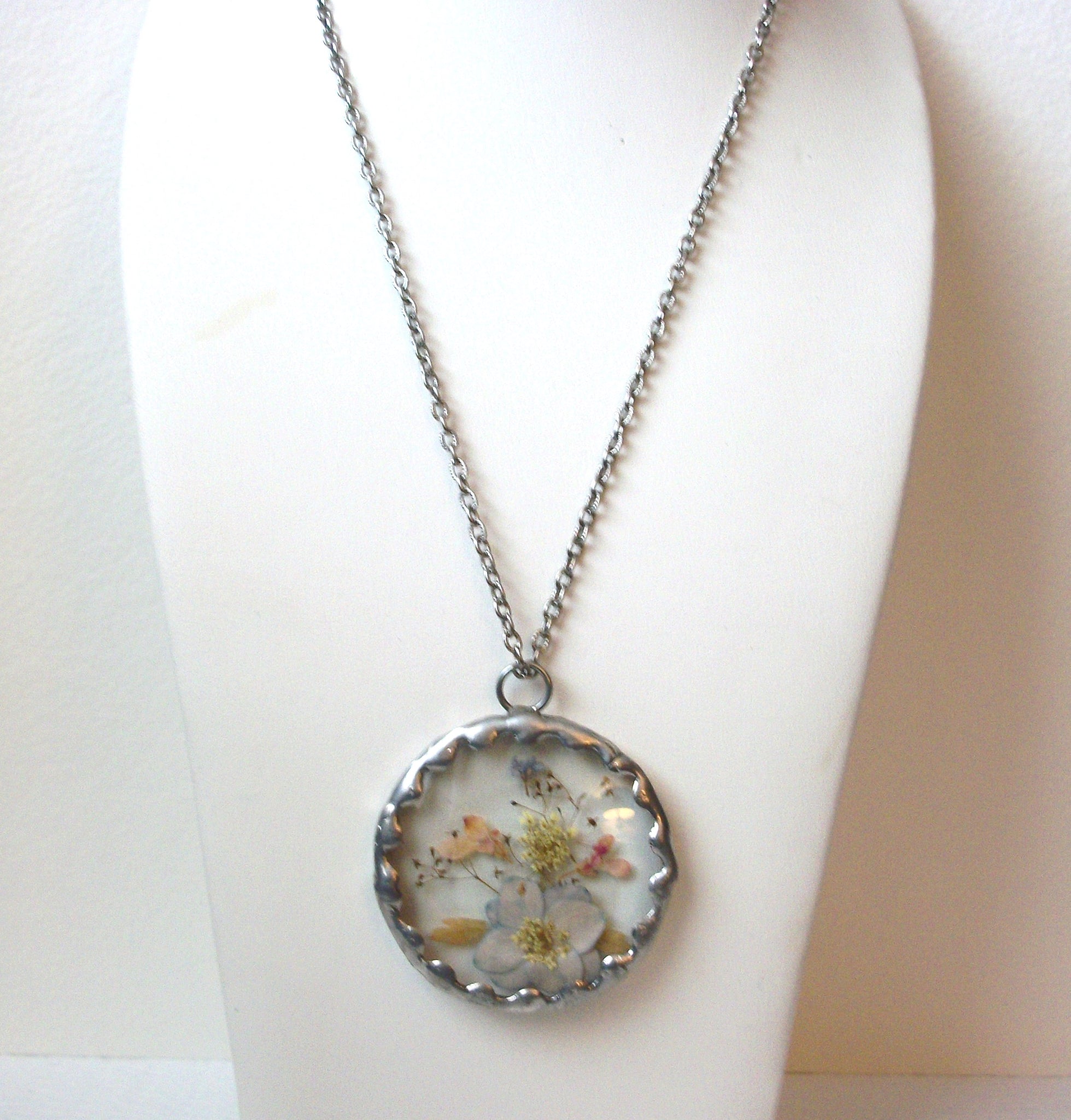 Vintage Pressed Flower Necklace 102520