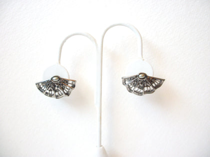 Vintage Spanish Filigree Fan Earrings 102620