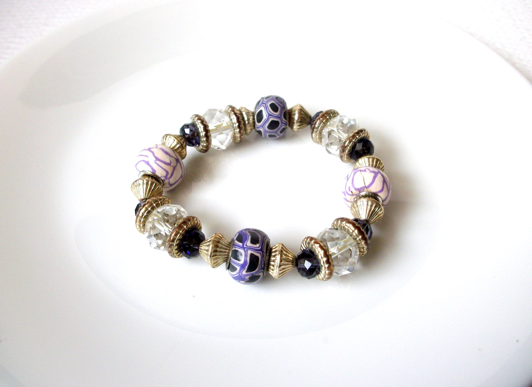 Retro Hand Made Lavender Purple Bracelet 102620
