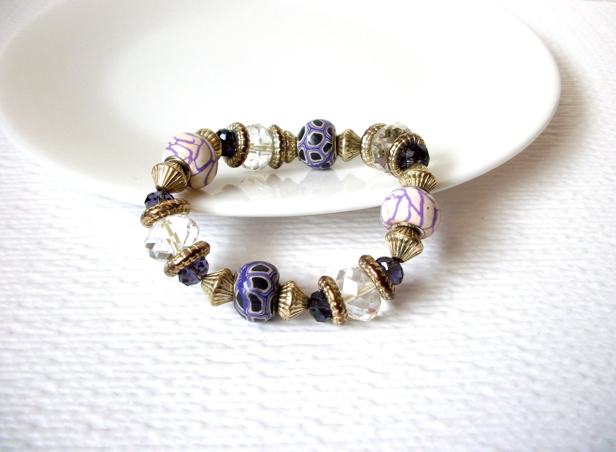 Retro Hand Made Lavender Purple Bracelet 102620