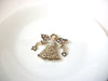 Vintage Crystal Angel Brooch Pin 102620