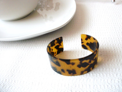 Kylie Dark Dark Brown Wide Cuff Bracelet, Simple Minimalist Tortoise, Tortoiseshell Cuff, Tortoise Shell Cuff Bangle, Acetate Cuff S18