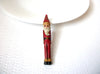 Vintage Long Thinnner Santa Brooch Pin 102620