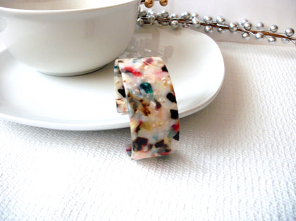 Ally Marble Cuff Bracelet, Simple Minimalist Tortoise Bracelet, Tortoiseshell Cuff, Tortoise Shell Cuff Bangle, Acetate Cuff S20