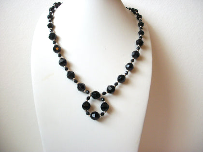 Vintage Silver Black Necklace 102620