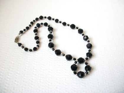 Vintage Silver Black Necklace 102620