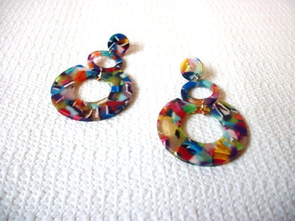 Carmen Colorful Tortoise Earrings, Tortoise Shell Earrings, Tortoise Shell Earrings, Acetate Earrings, Lightweight Resin Hoop Earrings S26