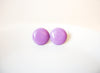 Retro Lavender Dome Button Earrings 102720