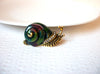 Vintage Rhinestone Snail Brooch Pin 102720