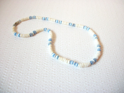Puka Blue Glass Necklace 102720