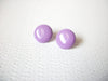 Retro Lavender Dome Button Earrings 102720