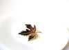 Vintage Enameled Maple Leaf Brooch Pin 102720