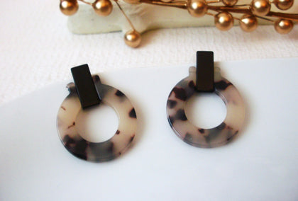 Marilyn Ash Blonde Tortoise Earrings, Tortoise Shell Earrings, Tortoise Doorknockers, Acetate Earrings, Resin Earrings, Acrylic Earrings S30
