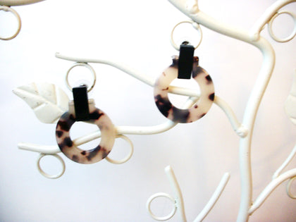 Marilyn Ash Blonde Tortoise Earrings, Tortoise Shell Earrings, Tortoise Doorknockers, Acetate Earrings, Resin Earrings, Acrylic Earrings S30