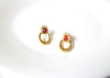 Retro Doorknocker Glass Earrings 102720