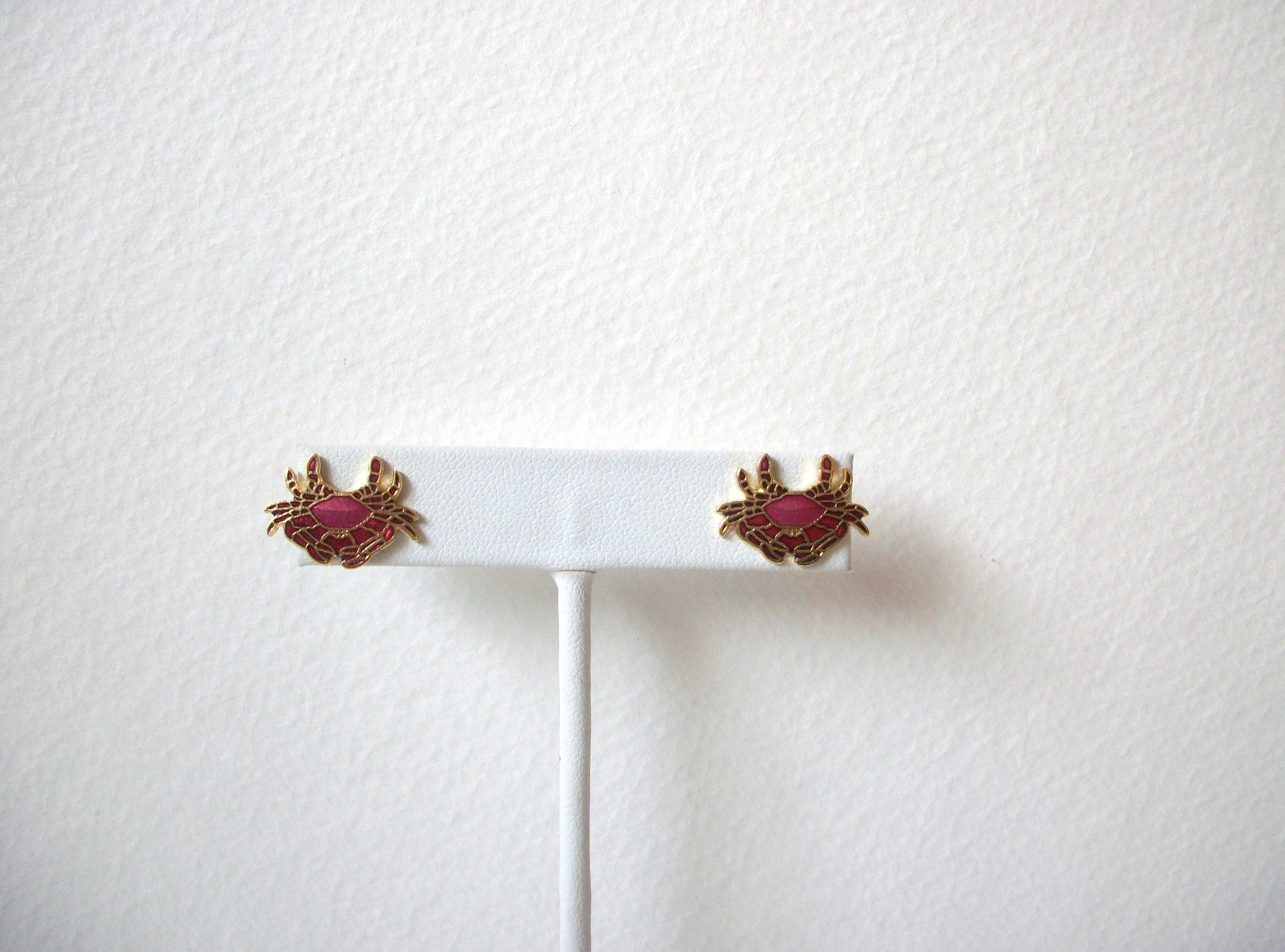 Smaller Crab Cloisonne Earrings 102720