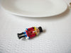 Vintage Resin Hand Painted Nutcracker Brooch Pin 102720