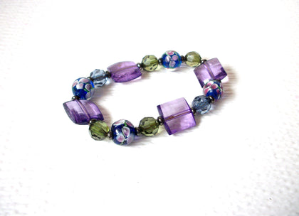 Hand Made Cobalt Blue Purple Glass Bracelet 102820