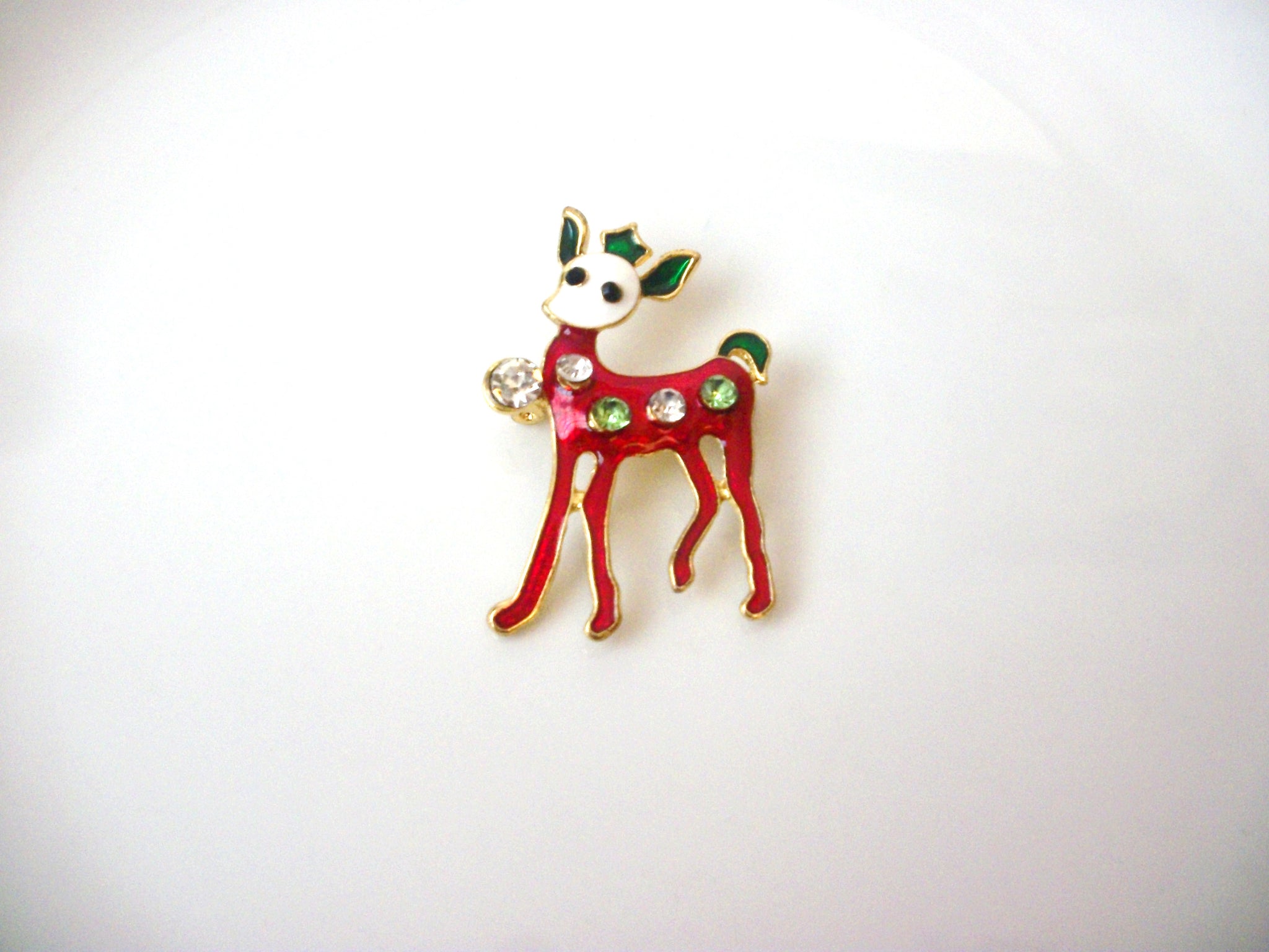 Retro Brooch Reindeer Brooch Rhinestones Brooch Christmas Brooch Pin S33