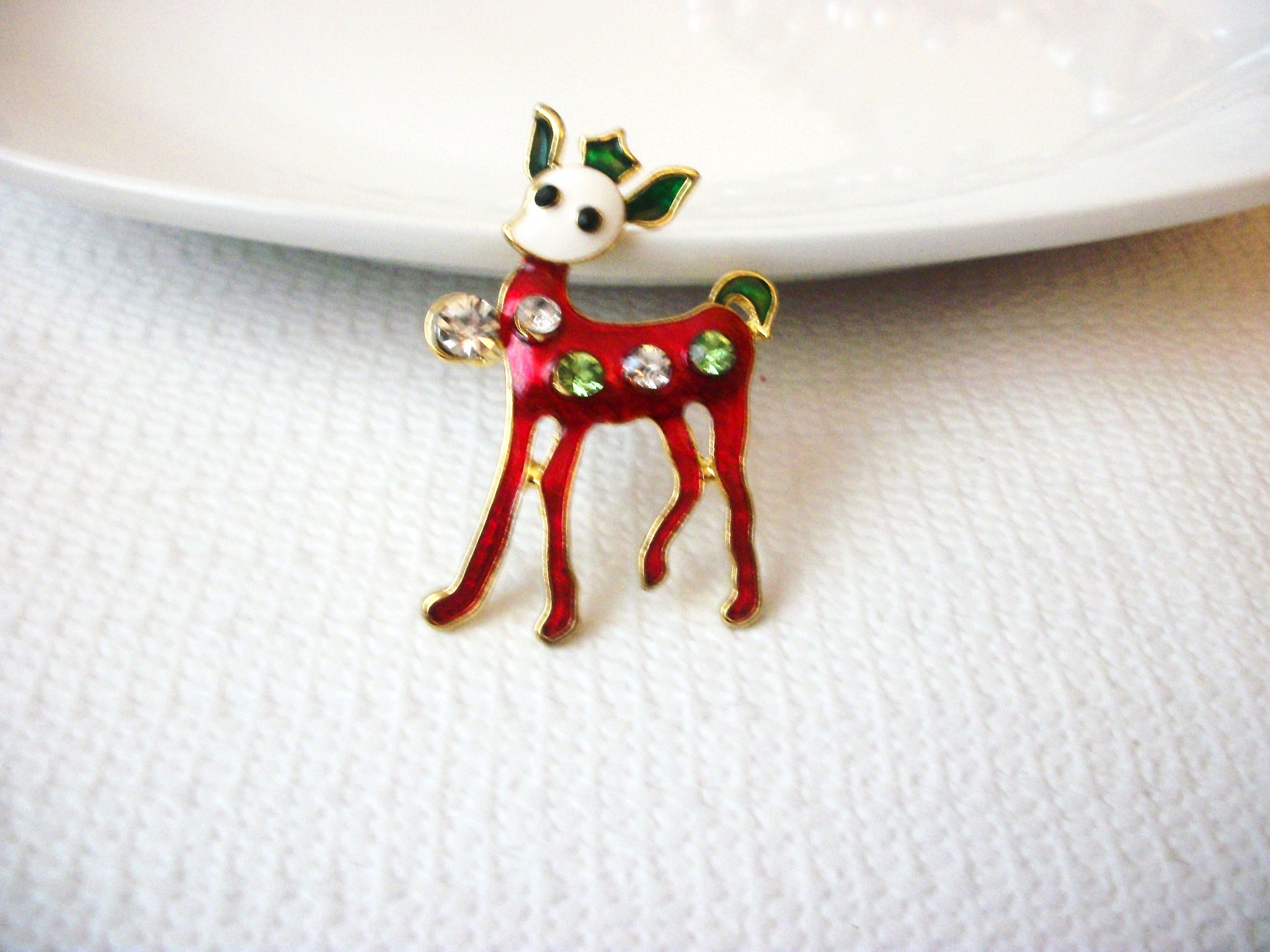 Retro Brooch Reindeer Brooch Rhinestones Brooch Christmas Brooch Pin S33