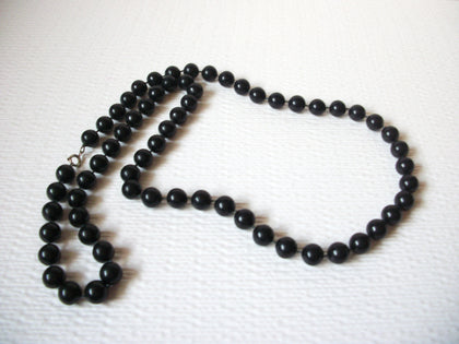 Retro Black Beaded Necklace 102820