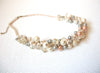 Vintage Glass Pearl Cluster Necklace 102820