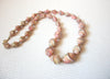 Retro Pale Pink Gray Lucite Necklace 102820