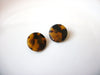 Kylie Dark Brown Tortoise Earrings, Tortoise Shell Stud Earrings, Tortoise Round Earrings, Acetate Earrings, Light Weight Resin Earrings S11