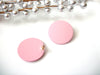 Susan Candy Pink Round Dome Earrings, Acetate Earrings, Resin Earrings, Acrylic, Statement Earrings S14A