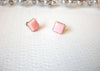 1950s Vintage Pale Pink Thermoset Screw Back Earrings 102920