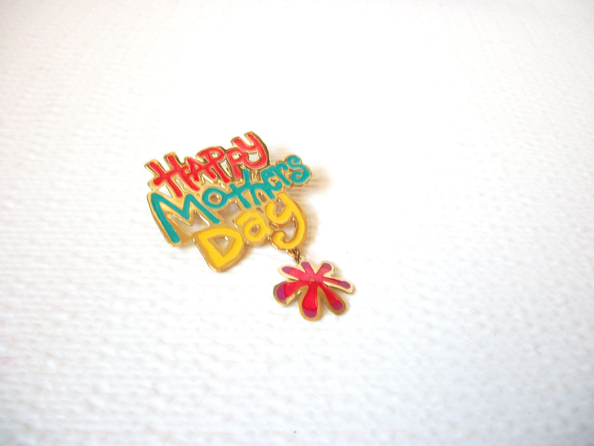 Vintage Happy Mothers Day Brooch Pin 102920