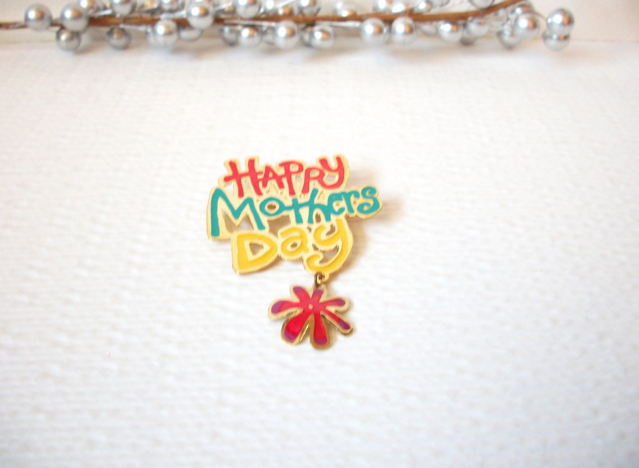 Vintage Happy Mothers Day Brooch Pin 102920