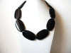 Retro Chunky Black Beaded Necklace 102920