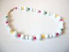 Retro Sunny White Green Yellow Pink Necklace 102920