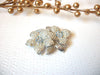 Retro Silver Blue Floral Rhinestone Brooch Pin 103020