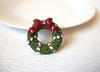 Vintage Hand Painted Resin Wreath Brooch Pin 103020