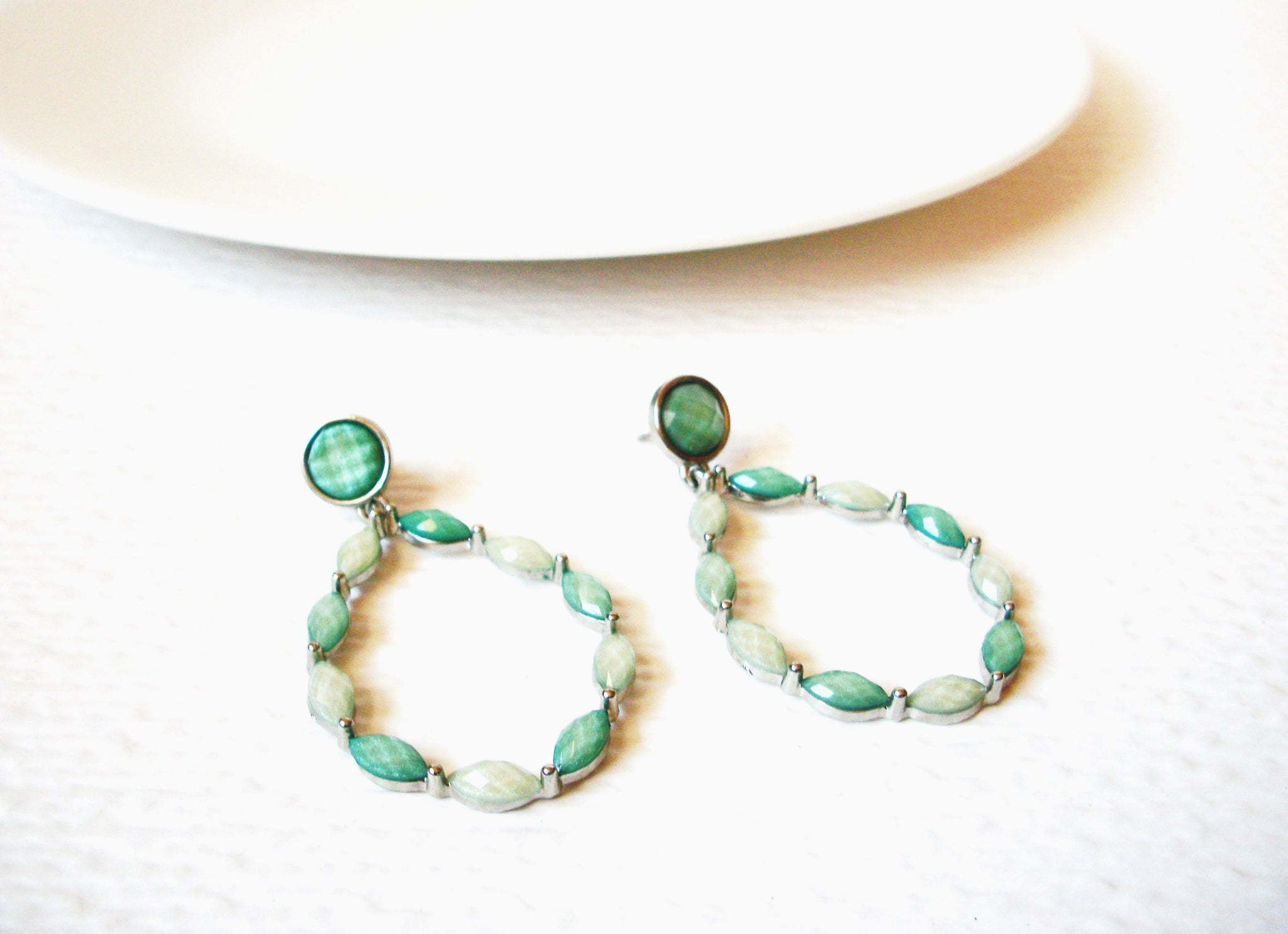 Bohemian Sage Green Dangle Earrings 103020