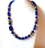 Vintage Cobalt Blue Lucite Necklace 103020