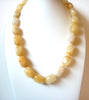 Vintage Yellow JADE Stones Necklace 103020